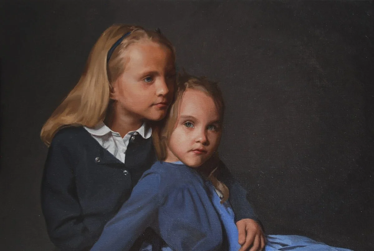 Stella and Hazey — Oil on canvas, by Chris Eastland